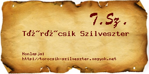 Töröcsik Szilveszter névjegykártya